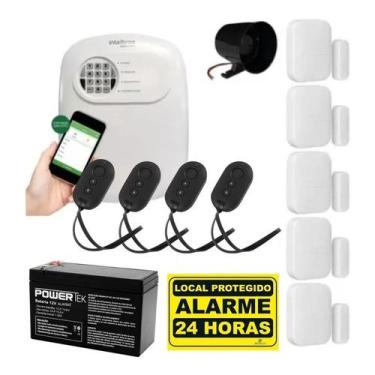 Imagem de Kit Alarme Intelbras ANM 24 NET c/ 5 Sensores, 4 Controles, Sirene e A