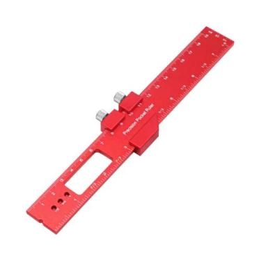 Imagem de Régua De Bolso Tipo T De Precisão, Polegada, Escrita Métrica, Carpinta