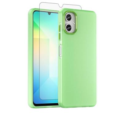 Imagem de Asuwish Capa de celular para Samsung Galaxy A06 4G/5G, compatível com Magsafe Magnetic, protetor de tela de vidro temperado, traseira fosca translúcida à prova de choque fina Ao6 A 06 4G LTE feminina