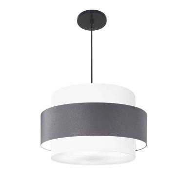 Imagem de Lustre Para Sala de Jantar Vivare Md-4395 Cúpula em Tecido 55cm