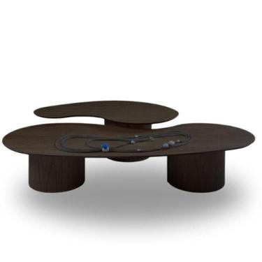 Imagem de Mesas De Centro Orgânica Vincent 135x60 Ebano - Modelar Art Moveis