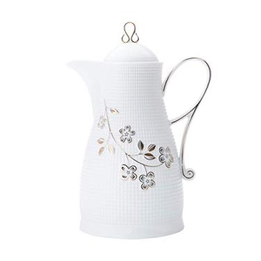Imagem de GARRAFA TÉRMICA PORCELANA C/AMPOLA VIDRO FLORES 20x14x28cm 650ml