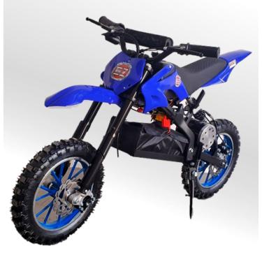 Imagem de Mini Moto Cross Trilha ELÉTRICA BZ Azul BARZI MOTORS