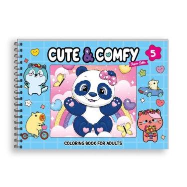 Imagem de Cute & Comfy Super Extra - Livro De Colorir Adulto - Capa Dura Holográfica