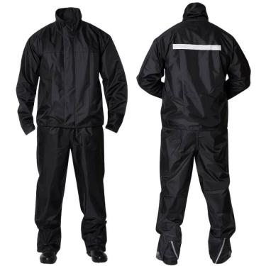 Imagem de Conjunto Motoqueiro Capa de Chuva Blusão e Calça NYLON EVALD
