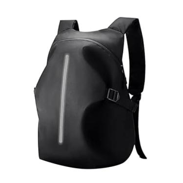 Imagem de FJMQHU Mochila para motocicleta, grande capacidade, bolsa para capacete, leve, à prova de poeira, acessórios, mochila de viagem para acampamento