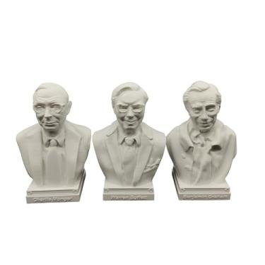 Imagem de otdlle Estátua de Warren Buffett busto estatueta cabeça escultura Charlie Munger Benjamin Graham Legendary Investors Bussiness Gift Table Decor Berkshire Hathaway (conjunto de 3 grandes investidores