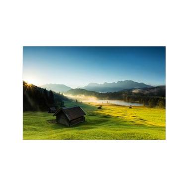 Imagem de Paisagens Pintura em Tela-Floresta pastagem-Arte Parede Natureza-Pôster Decoração Sala de Estar Banheiro 20x30cm Sem Moldura