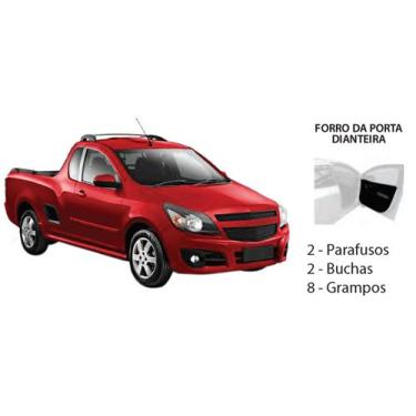 Imagem de Kit Presilha Forro Porta Dianteira MONTANA 2012 a 2018 - Plastcar