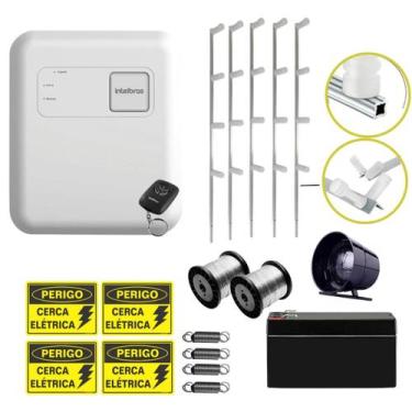 Imagem de Kit Cerca Elétrica Completo Intelbras 130m 44 Hastes de Alumínio, ELC 