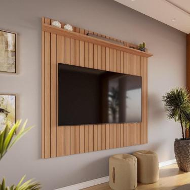 Imagem de Painel Efeito Ripado 3d Para Até 70 Polegadas Sevilla 183cm Jequitibá