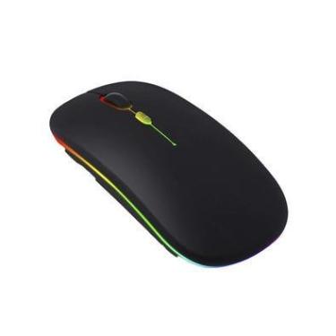 Imagem de Mouse Gamer Sem Fio RGB Recarregável Wireless Ou Bluetooth