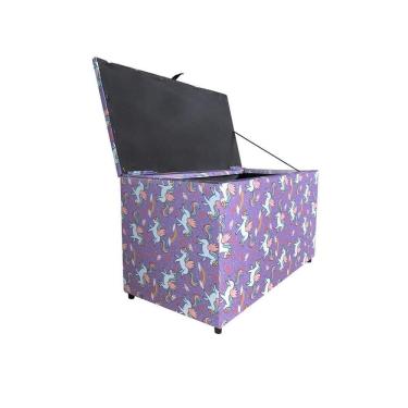 Imagem de Baú Puff Caixa Organizadora Jacquard - 35x50x30cm