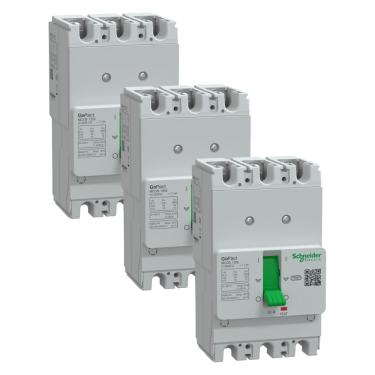 Imagem de Disjuntor Caixa Moldada Tripolar GoPact MCCB 125 15kA 415Vca – Schneider | 80A Cod. G12E3F80