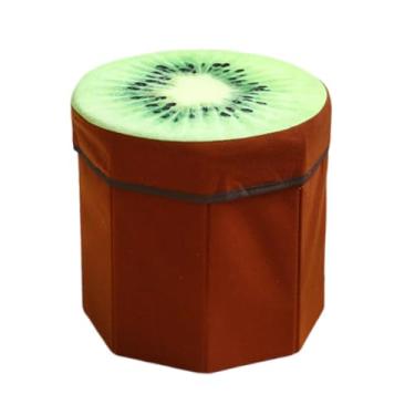 Imagem de Fxzqgnh Dobrável com Padrão de Frutas, Caixa de Armazenamento de Brinquedos Divertida E Estilosa, Apoio para Os Pés para Entrada, Dormitório, Kiwi, Tamanho real