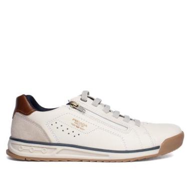 Imagem de Sapatênis Masculino Pegada Bassik em Couro Off White, Off white, 41