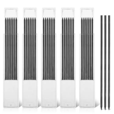 Imagem de Ouligay 30 peças de lápis de 2,8 mm, grafite mecânico, carpinteiro, refil de lápis de carpintaria, para marcenaria, desenho, arquiteto, apenas refil (preto)