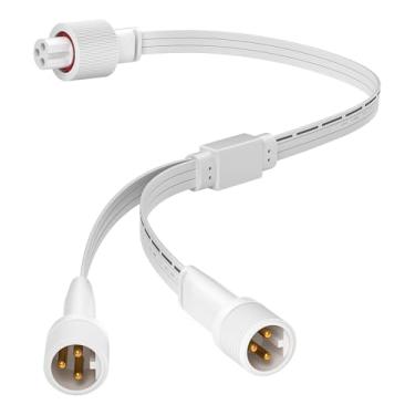 Imagem de Cabo de extensão permanente em forma de Y, classificação IP68, compatível com Govee e outros sistemas de iluminação externa permanente (em forma de Y fêmea para macho)