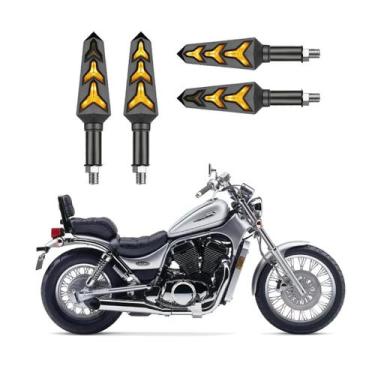 Imagem de KIT 4 Seta Sequencial Pisca de Led Universal Modelo P09S Estrela Moto 