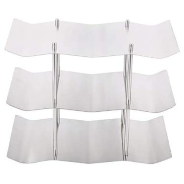 Imagem de Tnfeeon Suporte de vinho ondulado antiferrugem de aço inoxidável design requintado suporte de vinho em forma de onda hotel para cozinha doméstica restaurante