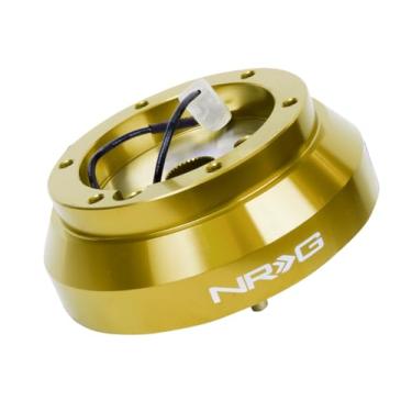Imagem de NRG Innovations Cubo curto para volante estilo corrida, eixo de direção de alumínio bloqueável, adaptador de liberação rápida padrão de parafuso de 6 x 70 mm, compatível com 89-06 Nissan/Infiniti
