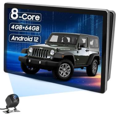 Imagem de Atualização estéreo de rádio automotivo de 11,5 polegadas para Jeep Wrangler JK/Unlimited 2007-2018, Ram Town/Country 2007-2010, Dodge Charger 2008-2010, Apple CarPlay/Android Auto, 4 + 64 GB, DSP
