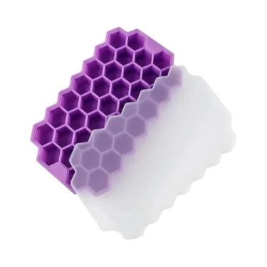 Imagem de Forma De Gelo De Silicone Reutilizável Livre De BPA Com Tampas Para Fa