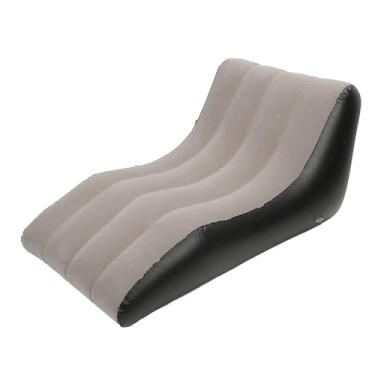 Imagem de aqxreight Cadeira Inflável para Adultos Portáteis sofá Infláveis ​​Portáteis PVC Com Superfície Reunida para Camping, Jogos (BROWN)