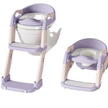 Imagem de Troninho Simulador de Privadinha Penico MAIS Assento Bebê Vaso Sanitário 2 em 1 Desfralde Infantil (lilás)