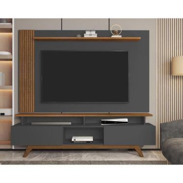 Imagem de Rack com Painel Ripado para TV até 70 Polegadas 2 Gavetas Grécia 180cm