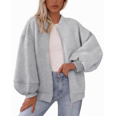 Imagem de Jaqueta de moletom feminina KIRUNDO, moda de outono, cinza grande