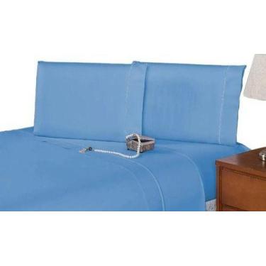 Imagem de Jogo De Lençol Box Casal Algodão Com 4 Peças Ponto Palito - Lu Enxovai