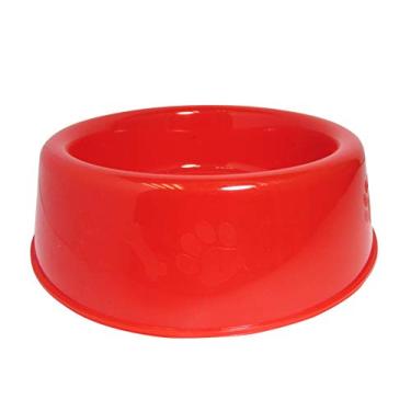 Imagem de Tudo Pet Comedouro E Bebedouro Luxo Cão Transparente 750Ml Vermelho Para Cães