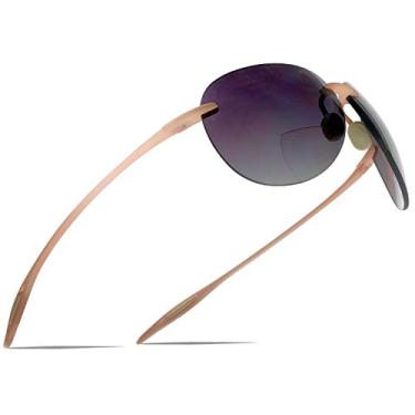 Imagem de SAMBA SHADES Óculos de sol de leitura bifocais Maui Sports Pilot Ultra Flex TR90 Readers Under the Sun, rosa, Large