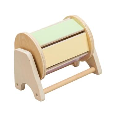 Imagem de YIJU Tambor Giratório Montessori com Sino, Brinquedos para Bebês, Sons de Tambor, Rolamento de Madeira