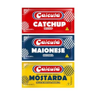 Imagem de 3 Caixas Ketchup Maionese Mostarda Calcuta 144 Unidades Cada Caixa