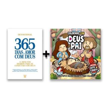 Imagem de Combo 365 Dias - Kit Livro Devocional + Livro De Colorir Fofo