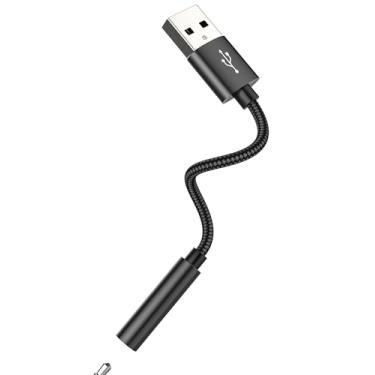 Imagem de Adaptador USB de 3,5 mm para conector de áudio, cabo auxiliar de som, microfone, conversor de fone de ouvido externo, porta de entrada DAC, cabo estéreo, interface dongle, alto-falante de substituição