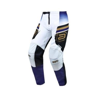 Imagem de Calça Motocross Cross ASW Image Sync Branco Moto Trilha, MARINHO BRANC