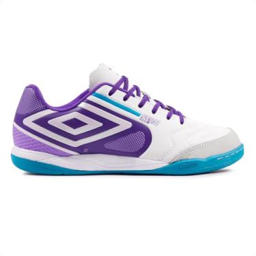 Imagem de UMBRO Chuteira futsal Masculino Pro 5 Bump Club (BRANCO ELECTRIC PURPLE AZUL, BR, Adulto, Numérico, 42)