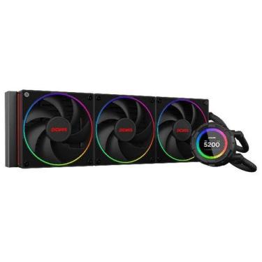 Imagem de Water Cooler Pcyes Vision 360Mm Black Vulcan - Tela Lcd 2,1"