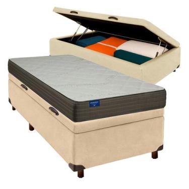 Imagem de Conjunto Cama Box Bau Solteiro + Colchão Orthotech Inducol