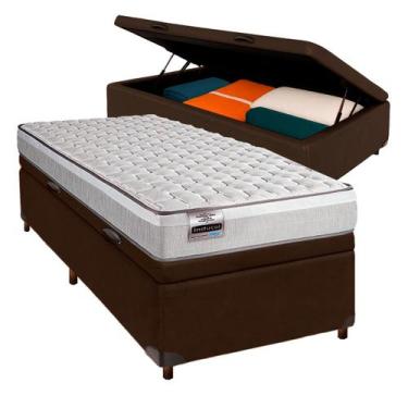 Imagem de Cama Box Bau + Colchão Solteiro Molas Ensacadas Inducol