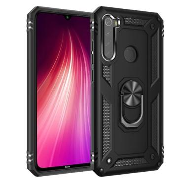 Imagem de SORAKA Capa para Xiaomi Redmi Note 8 com suporte para anel Capa Slim Fit de TPU macio Capa Xiaomi Redmi Note 8 2021 com placa de metal para suporte magnético de telefone para carro