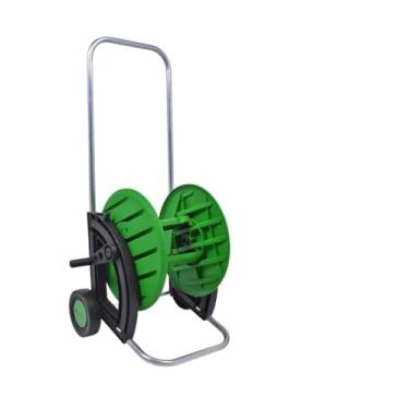Imagem de Enrolador Suporte Para Mangueira de Jardim Carrinho Com Rodinhas Trapp