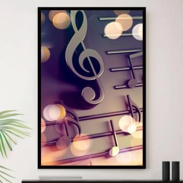 Imagem de Genérico, Quadro Musica Simbolo Balada Sertanejo Decorativo A4 23x33cm