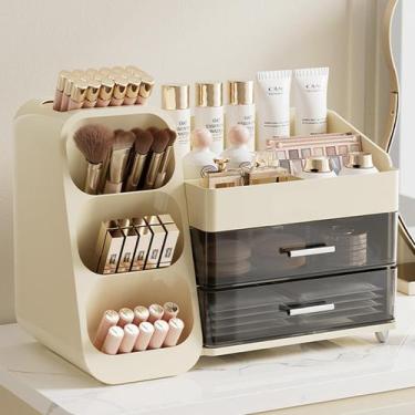Imagem de Organizador de maquiagem Aveniee com gavetas para Vanity Cream White