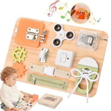 Imagem de Batata Montessori Busy Board para 1 a 4 anos com brinquedo sensorial -