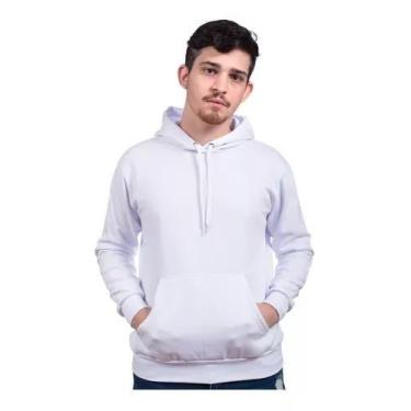 Imagem de Moletom Canguru Liso Feminino e Masculino Branco - Now Boy, P