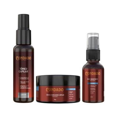 Imagem de Crescimento Capilar Tônico Creme Óleo Barba Oceano Hidratação Nutrição